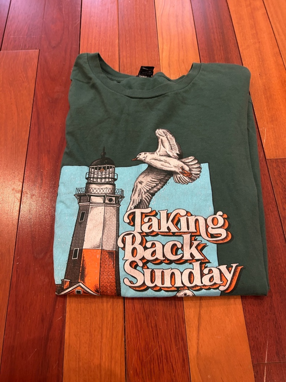 Taking Back Sunday band T shirt XL very important tee District Dark Green
